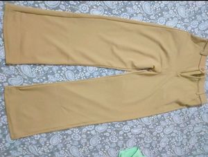Wide Leg Cream Colour Trousers