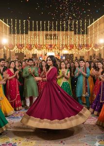 Elegant Maroon Ethnic Gown