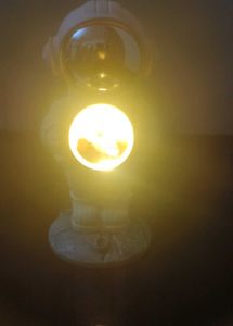 Statue And Lamp Astronaut Figurine