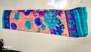 Chiffon Flower Printed Dupatta 04