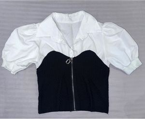 Black & White Corset Blouse
