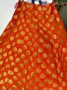 Orange Ethnic Skirt