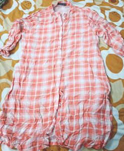 Casual Checked Long Shirt