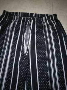 Striped Culottes Pants