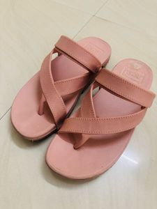 Rose Pink Crisscross Sandals