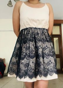 Lace Beige Dress Super Elegant
