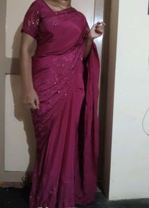 Pink Full Work Saree