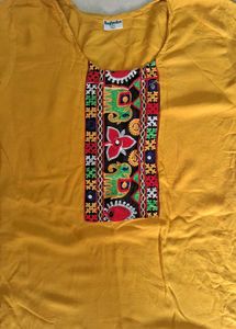 New and unused Elegant Mustard Embroidered Kurta