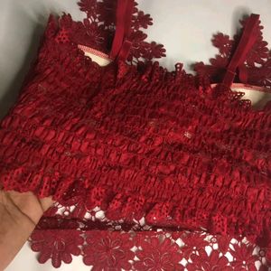 Red Lace Bralette