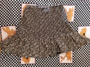Floral Print Ruffle Mini Skirt