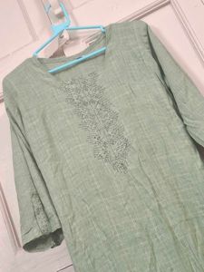 Grape Green Embellished Kurta