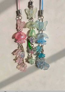 pink jellyfish phone charms