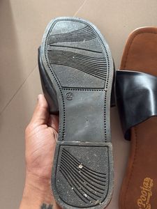 Black Cross Strap Slides