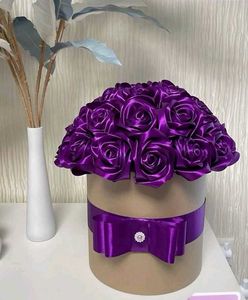 Purple Rose Box Arrangement