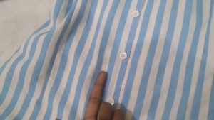 FORMAL / Minimal ✨Blue STRIPED SHIRT WOMAN