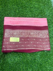 Elegant Pink Saree for women’s and girls