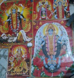 Set- Of 4 Vintage Maa Kaali Posters..