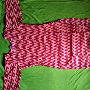 Pink Straight Printed Kurti / Kurta