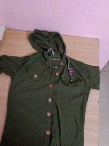 Stylish Green Button-Down Top