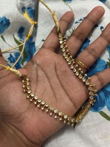 Elegant Gold-Plated Necklace And Earring Set