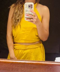 Yellow Sleeveless Mini Dress