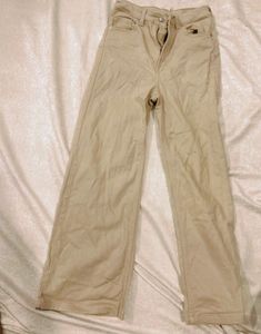 H&amp;M Wide Leg Beige Jeans