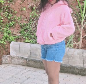 Cute Pink Bear Hoodie