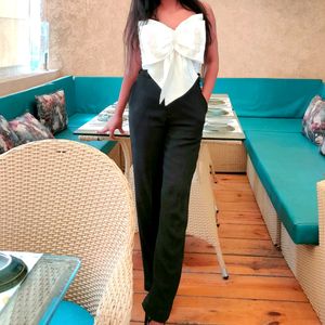Bow White Tube Top