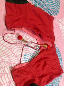 Rose Colour Saree with Blouse