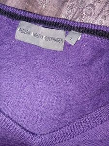 Purple V-Neck Sweater