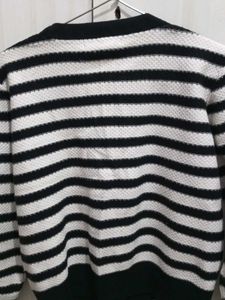 Striped Cardigan Sweater