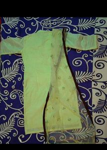 Elegant Embroidered Kurta and Net Dupatta