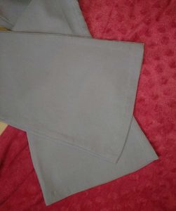 Light Blue Flare Leg Trousers