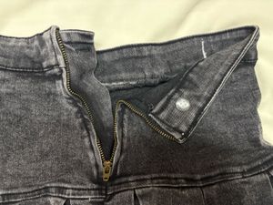 Acid Wash Denim Mini Skirt