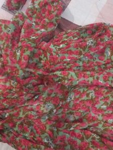 Women Printed Long Line Tie-up Shrug