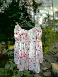 Floral Puff Sleeve Mini Dress