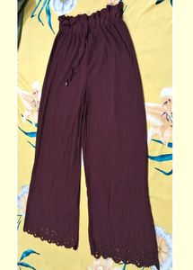 Burgundy Palazzo Pants Size 32 inches