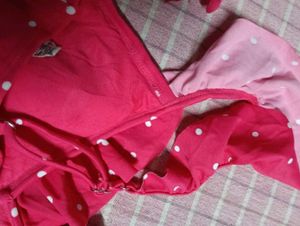 Pink Polka Dot Crop Top