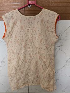 Cute Cream Floral Top