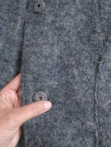 Gray Wool Blend Coat