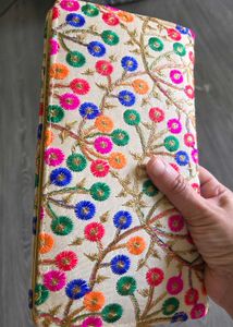 Embroidered Clutch