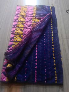 Cotton Jamdani Saree, With Out Blouse Piece