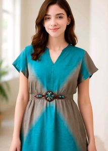 Boho Chic Tie-Dye Kurti For Festivals 💙💘🪔