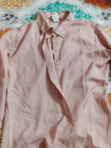 Pink Striped Button-Down Shirt