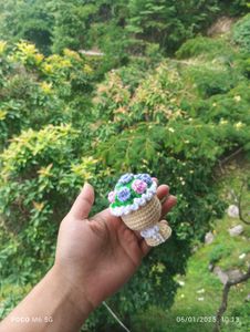 Crochet Mini Bouquet Keychain