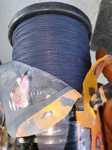 Dark Blue Plastic Manjha With Golden Chip