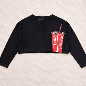 Fun Coca-Cola Graphic Crop Top