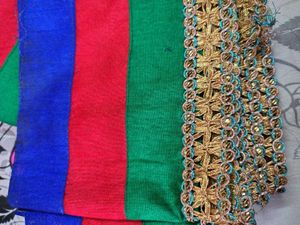 Triple Colour Lace With Golden Border
