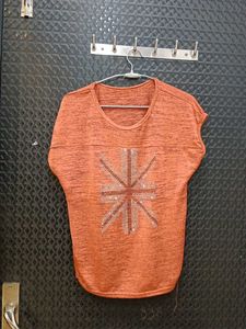 Orange Embellished Top