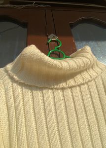 Loose pure-color texture Pullover Sweater